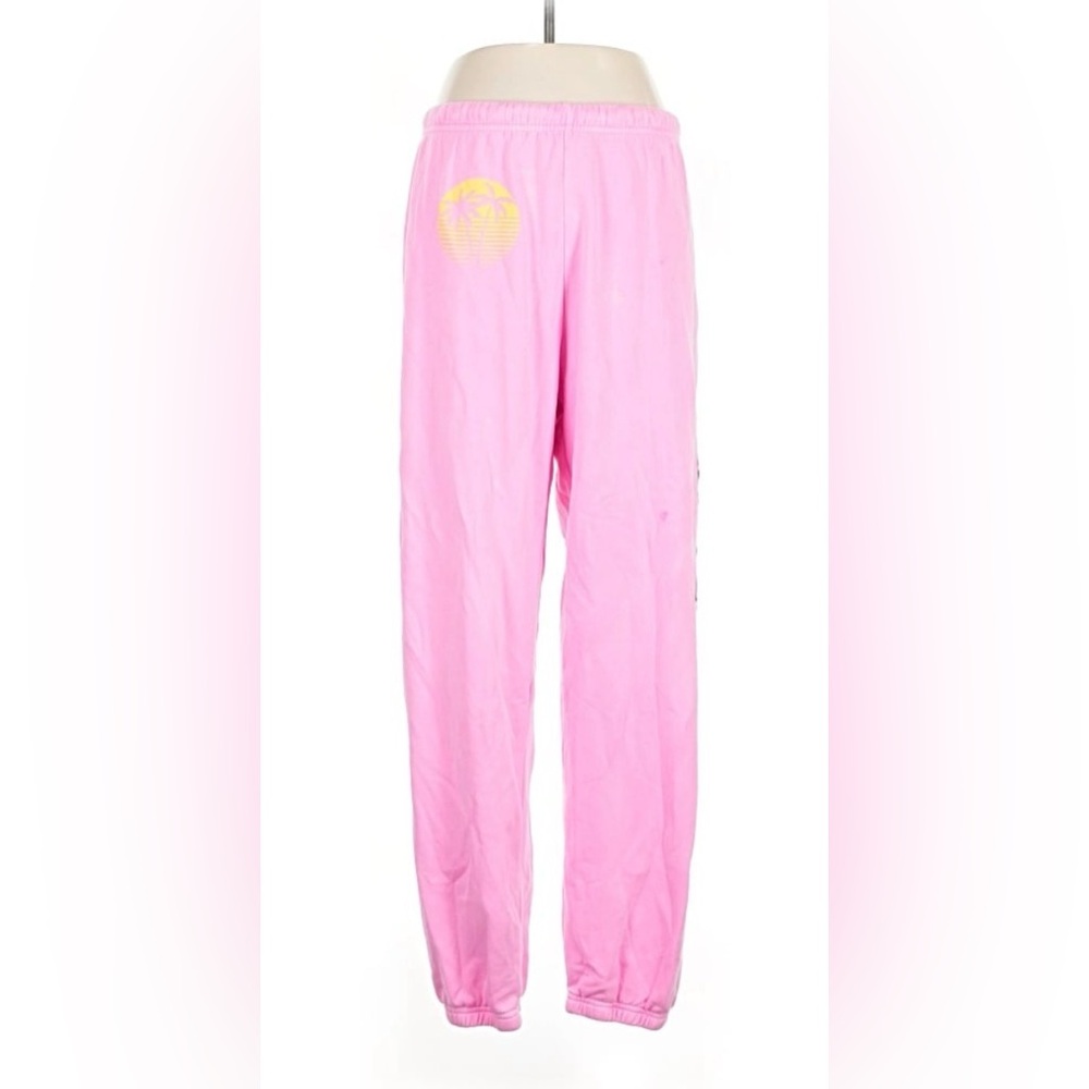 Aviator Nation Pink Palm Tree Festival Sweat Pants M